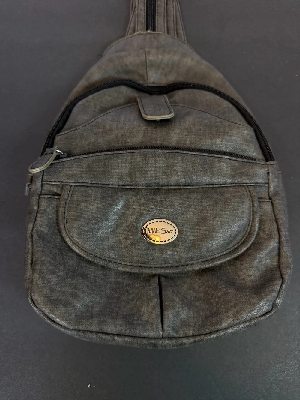MultiSac Women's Gray Jamie Convertible Backpack/Sling Handbag One Size